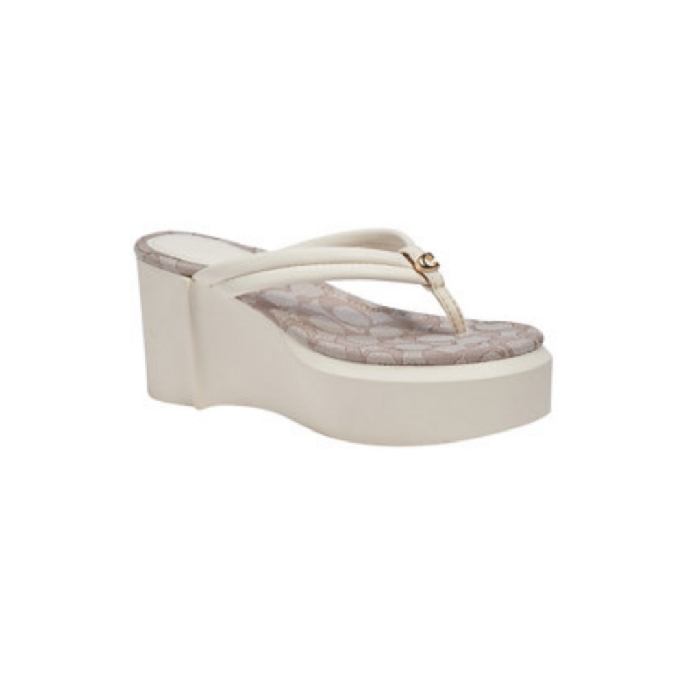 COACH Womens Franki Leathers Platform Flip Flops. - Picture 13 of 16